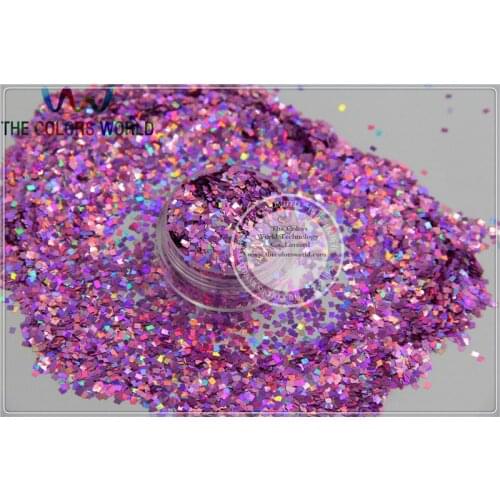 LM-91 Size 2 mm laser holographic Peach color Glitter paillette Square shape spangles for Nail Art DIY supplies1pack=50g