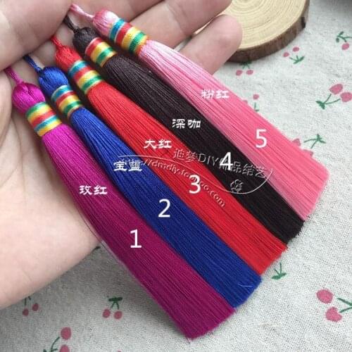 Fine DIY jewelry accessories Multi-color car ornaments dedicated tassels Smooth Polyester Filament roll Color tassels free deliv