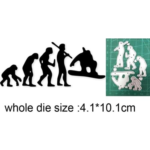 Metal cutting dies cut die mold Evolution Skateboarding decoration Scrapbook paper craft knife mould blade punch stencils dies
