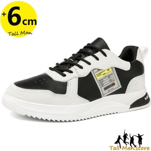 Elevator Shoes Men Height Increase Shoes Man Sneakers Heightening Sports Fashion Insole 6cm Tall Man