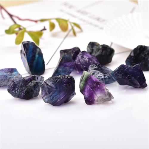 Natural Fluorite Crystal Ore Mineral Energy Healing Stone Ornaments Home Decor Specimen DIY Gift