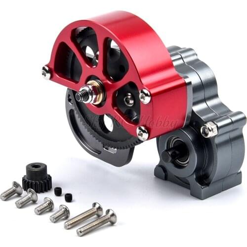 NEW Complete Metal Gearbox Middle Transmission Box with Motor Gear for 1/10 1:10 RC Crawler Car Axial SCX10 Upgrade Parts