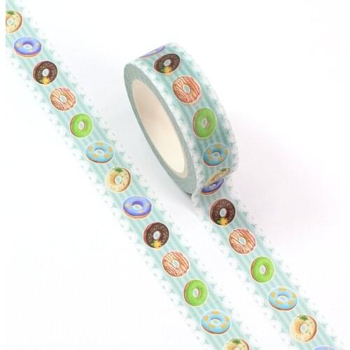 NEW 10pcs/Lot Decorative Cute Colorful Donuts Washi Tapes DIY Scrapbooking Planner Adhesive Masking Tape Kawaii Stationery