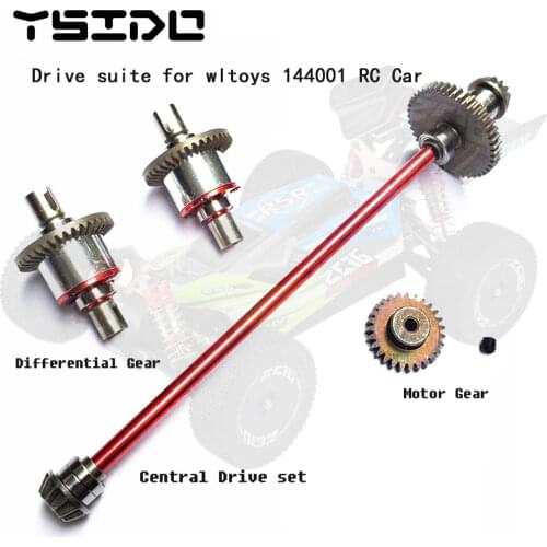 Upgrade WLtoy 144001 1/14 RC Car Spare Parts Central axis drive shaft Motor Gear 144001-1293 Front Rear Differential Gear