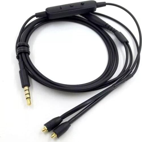 Original cable for Shure SE215 535 846 gold plated wire /cable for earphone headset, headphones,upgrading cable with mic