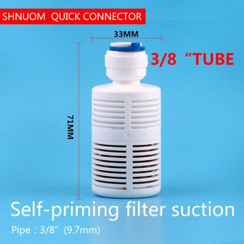 3/8" Interceptor Filter Whith Fast Joint RO Water Purifier Intake Head Of Self Suction Pump To 3/8" Pipe Stainless steel mesh 40