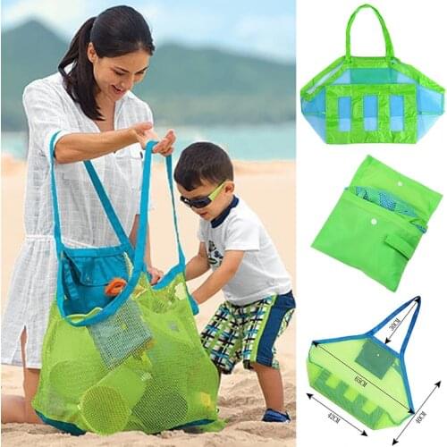 Beach Mesh Bag Children Sand Away Protable Kids Beach Toys Clothes Bags Toy Storage Sundries Organizers Bag Cosmetic Makeup Bags