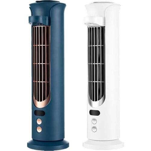 Portable Air Conditioner Fan USB Tower Bladeless Fan Desktop Mini Desktop Water Cooling Fan with Shaking Head