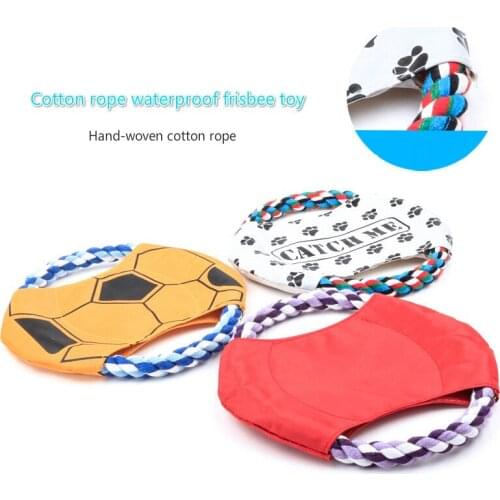 Pet Dog Outdoor Training Durable Puppy Flying Discs Toy High Quality Nylon Big Dog Chew Rope Toy Interactive Toy