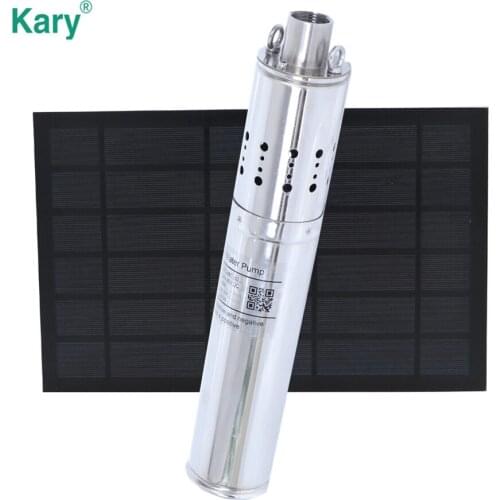 Kary factory direct sales new design 1800l/h 24v 50m lift 1.28inch outlet solar water submersible pump price