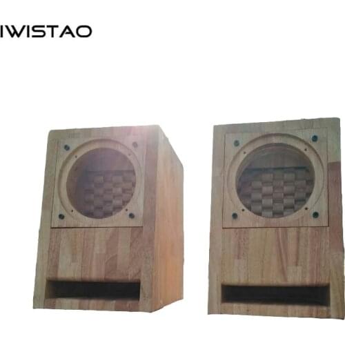 IWISTAO HIFI Speaker Empty Cabinet Finished Labyrinth with oak Wood for 3 / 4 Inches Full Range Speaker Unit DIY