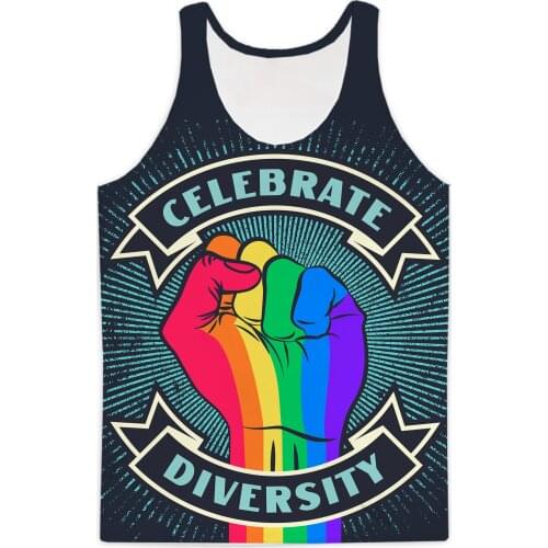 REAL American SIZE Celebrate Diversity Sublimation Print Tank Top