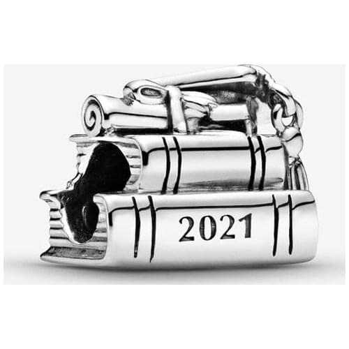 Free Shipping Authentic 925 Sterling Silver 2021 Graduation Charm Fit Original Pandora Bracelet For Women DIY Jewelry S925 Bead