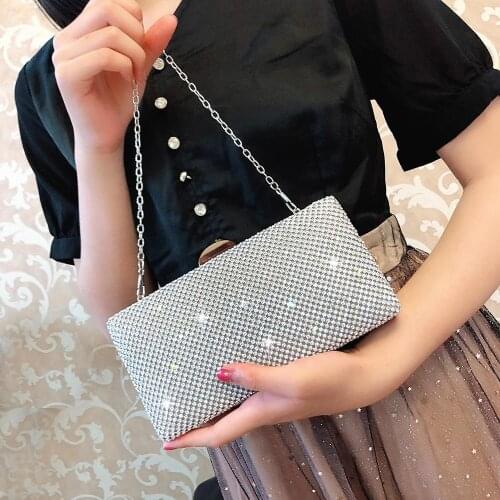 2021 Chic Luxury Bling Diamond Evening Bags Wedding Party Purses
