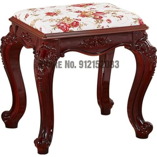Guzheng stool piano stool single European dressing table stool American makeup chair Chinese classical household square stool ro