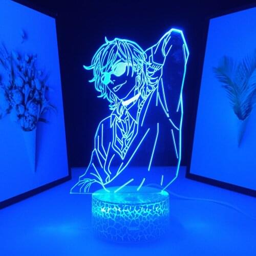Yarichin Bitch Club Yuri Ayato Light for Bedroom Decor Night Light Manga Table Lamp Yuri Ayato Anime Acrylic 3D LED Lamp