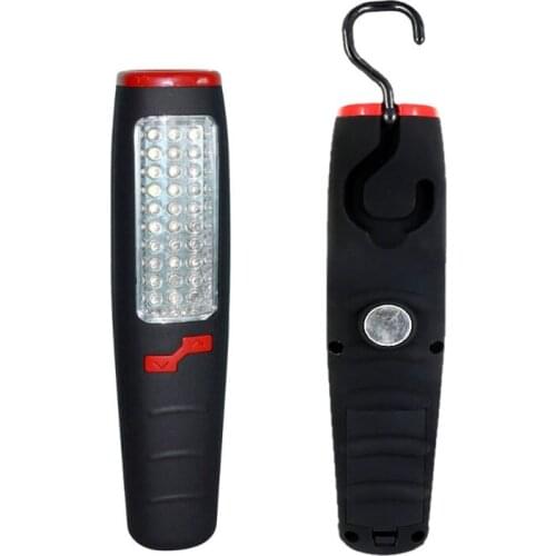 37LED Hand Work Light Outdoor Repair Camping Flashlight Emergency Inspection lamp Portable Electric Torch Hook Hanging Magnet