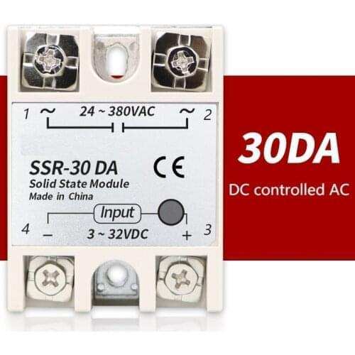 Solid state relay ssr-40da small single phase 220 VAC DC controlled AC contactor module DC24 V body SUSWE