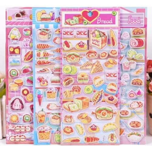 1pcs Kawaii Stationery Stickers Cake Cone Fruit Pizza DIY Craft Scrapbooking Album Junk Journal Happy Planner Diary