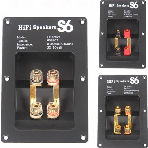 10 pcs HIFI speaker four-position junction box with word terminal, environmental protection ABS material thickened junction box