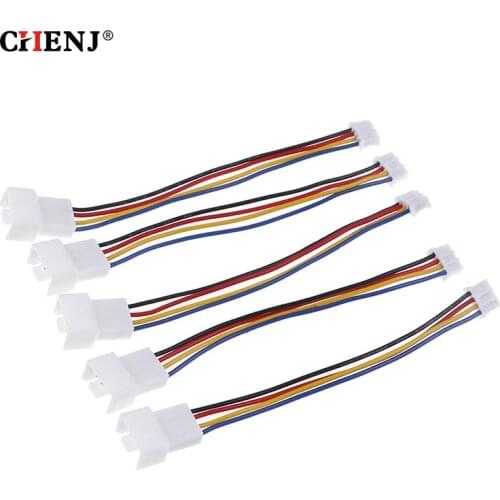 2Pcs Universal small 4 Pin to 3pin 4pin fan PWM connector extension cable for Computer fan PVC Graphics Card Interface