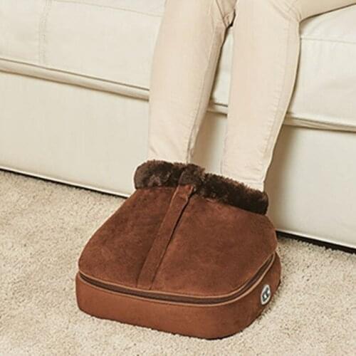 2 IN 1 Removable Electric Heated Foot Massager Warmer Cosy Velvet Feet Heated Warmer Big Slipper Back Neck Head Massager 20#41