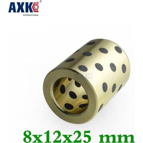 8x12x25 Mm Linear Graphite Copper Set Bearing Copper Bushing Oil Self-lubricating Bearing Jdb