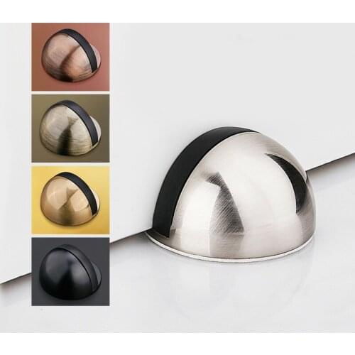 Stainless Steel Anticollision Door Stop Bedroom and Bathroom Solid Wood Door Invisible No Need to Punch Door Stop
