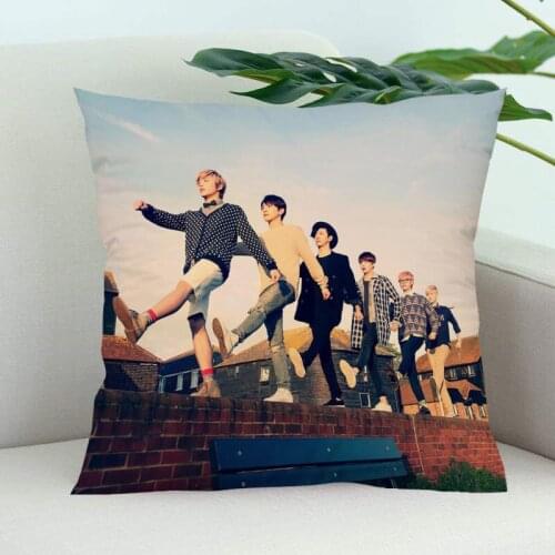 B.A.P Pillow Cover Bedroom Home Office Decorative Pillowcase Square Zipper Pillow Cases Satin Soft