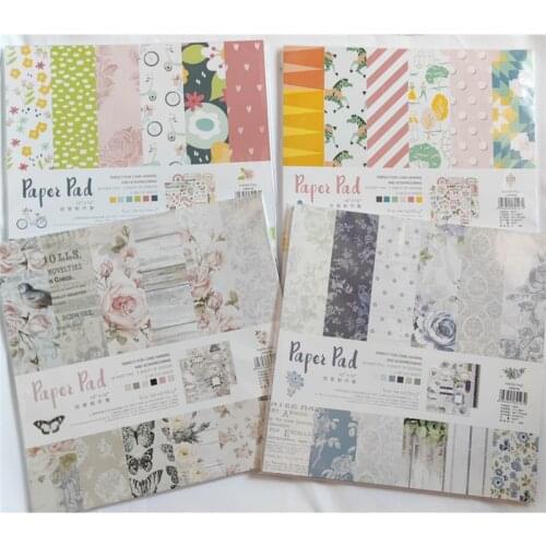 25.5*25.5cm Elegant Flowers Garden Scrapbooking Paper Background Paper Pack DIY Border Deco Tag Card Making Happy Planner Craft