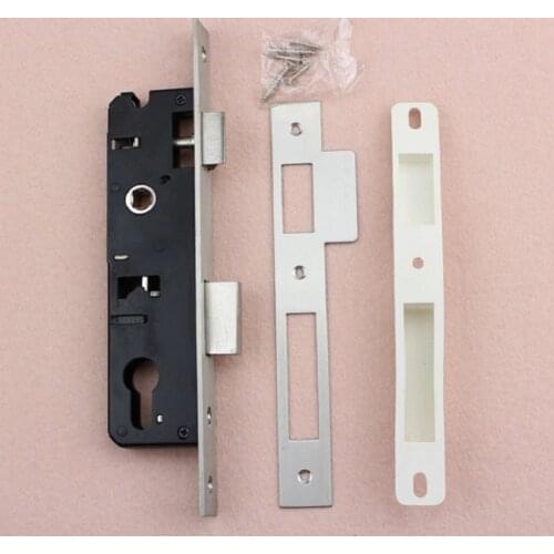 2085 2585 Black European Mortise Door Lock Body frame sliding steel security entrance door fittings