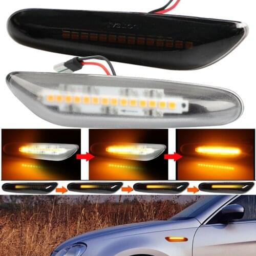 For BMW 1 3 5 Serie E46 E90 E87 E82 E92 E60 E61 X3 E83 X1 E84 E53 E81 E88 E91 E93 Dynamic LED Car Side Marker Light T10 Canbus