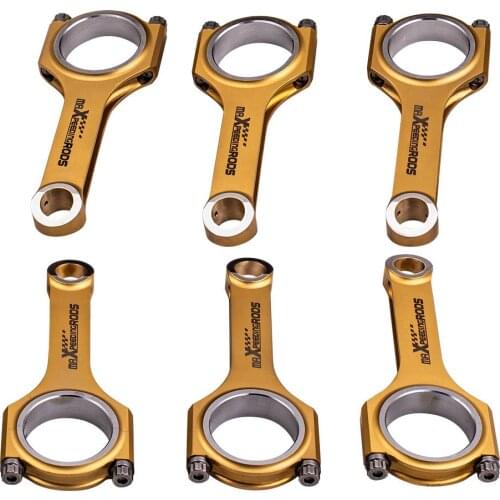 H Beam EN24 Conrods Connecting Rods 153mm for Audi & VW 3.0T Porsche Cayenne For Audi B7 A4 B8 Q7 C6 A6 D3 A8 Titanizing Con Rod