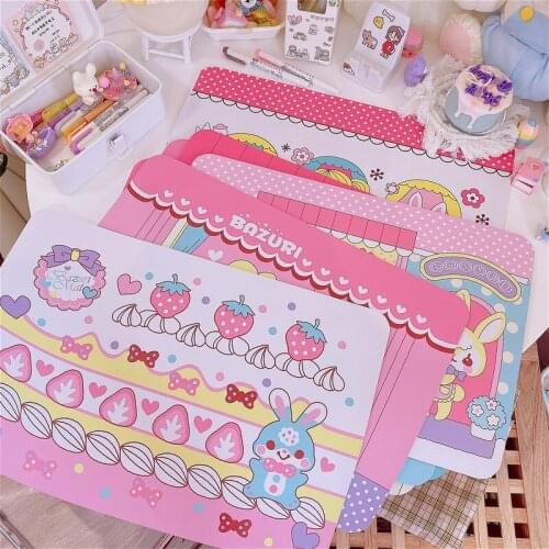 Cartoon Cream rabbit Table Mats Placemat Kitchen Dinning Waterproof oil-proof Table Cloth Pad Mat.Table Decoration.Mouse pads