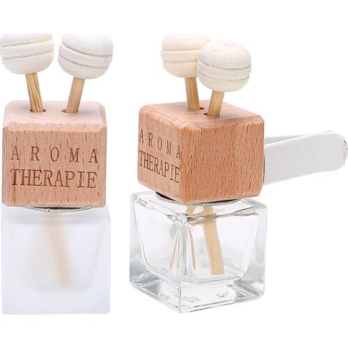 LEEPEE Perfume Pendant Air Freshener Car Perfume Bottle For Essential Oils Hanging Glass Bottle Auto Ornament Car-styling