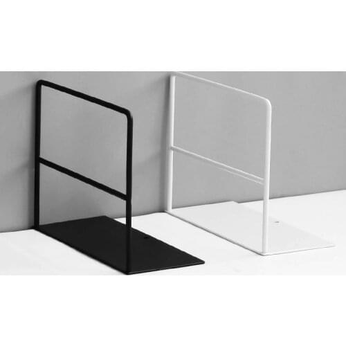 2pcs/set Ins Metal Hollow Book Stand Library Bookends Supports Office School Supplies Document Holder Shelf Home Office Supplies
