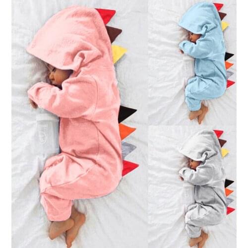 Baby Girl Clothes Soft Jumpsuit Baby Clothing Newborn Infant Baby Boy Girls Dinosaur Style Patchwork Romper Jumpsuit Playsiut