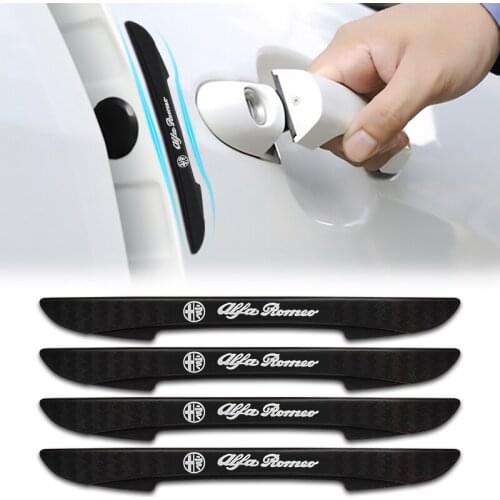 4PCS Bumper Anti-collision Strip Car Door Scratch Protector Sticker For Alfa Romeo Giulia Giulietta 159 156 147 MITO Car Styling