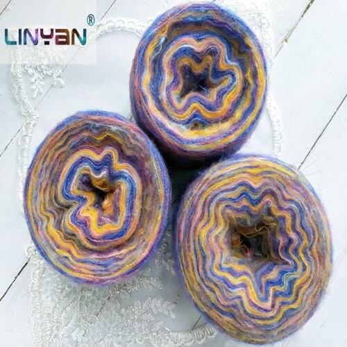 2 piece*100g dyed wool mohair cheap knitting crochet baby yarn for knitting DIY Shawl Scarf Crochet Thread Supplies zl35