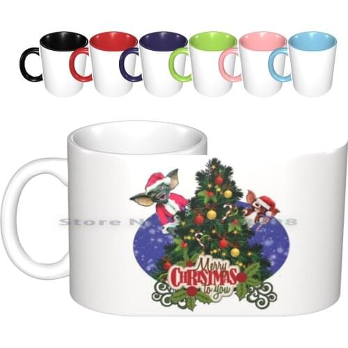 Gremlins Merry Christmas Ceramic Mugs Coffee Cups Milk Tea Mug Gremlins Merry Christmas Santa Claus Santa Claus Cool Nice Geek