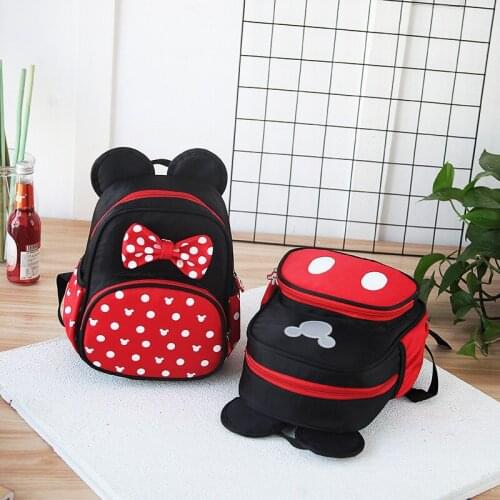 Disney Mickey&Minnie Children Backpacks kindergarten Schoolbag Kids Backpack Children School Bags Baby Girls Boys Backpacks