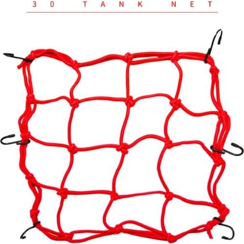 Motorcycle Electric bicycle Scooter Moped Dirt Bike 30*30CM Luggage Net 6 Hooks Hold Down Fuel Tank Network Helmet Mesh Bungee