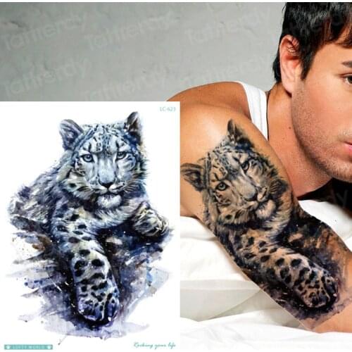 Tiger tattoo sleeve pattern animals tattoo for boys sexy stuff waterproof tatoo fake water transfer body tattoo stickers large
