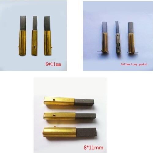 2PCS/LOT,8*11mm 6*11mm Motor Carbon Brushes with copper sleeve for vacuum cleaner, High quality