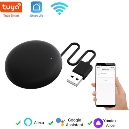Tuya Smart Universal IR Remote WiFi for Smart Home Control for TV Air Conditioner Works with Alexa Google Home Yandex Alice