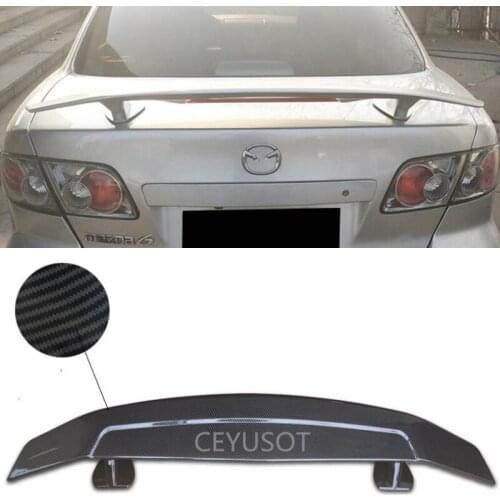 FOR Car Trunk Universal Tail Spoiler ABS Material Plastic Sedan Rear Lip WING Glossy Black Body Kit Accessories Refit 133CM