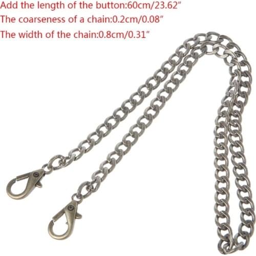Y166 Purse Bag Strap DIY Cross Body ReplacementShoulder Handbag Handle Metal Chain