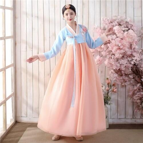 Traditional Korean Hanbok Dress Ancient Princess Dance Costume Women Ethnic Korean Folk Stage Dance Costume Hanbok Korean 10743