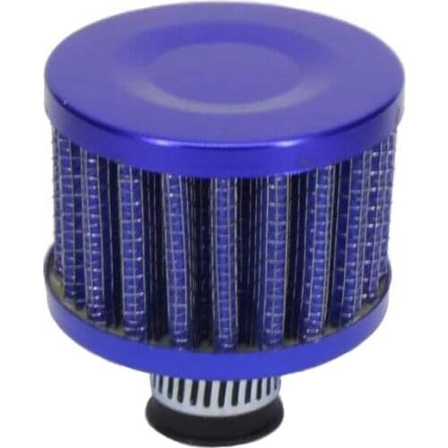 12mm Car Air Filter Clip-On Auto Round Conical Cold Intake Crank Case Turbo Vent Breathe Mini Air Filter Box For High Flow Air