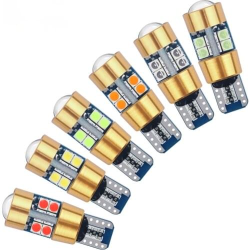 2X super bright 360 degree brightness T10 automobile bulb w5w 194 automobile LED diode side indicator 12V DC Red Amber white